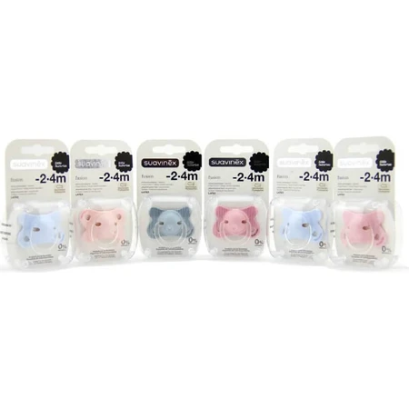 Suavinex soother fusion physiological latex teat 2-4 months assorted colors