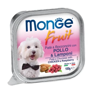 Monge Fruit pate and morsels chicken and raspberries - adult dog food 100 gr