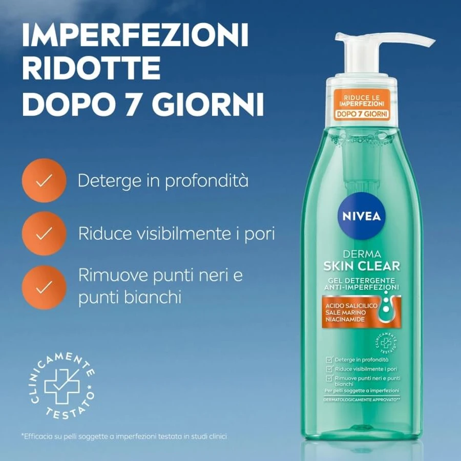 Nivea derma skin clear - anti-imperfection cleansing gel 150 ml