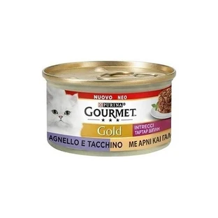 Purina gourmet gold intrecci Lamm und Truthahn - Alleinfuttermittel für ausgewachsene Katzen 85 gr