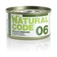 Natural code 06 kip en groenten - volledige voeding voor volwassen katten 85 gr