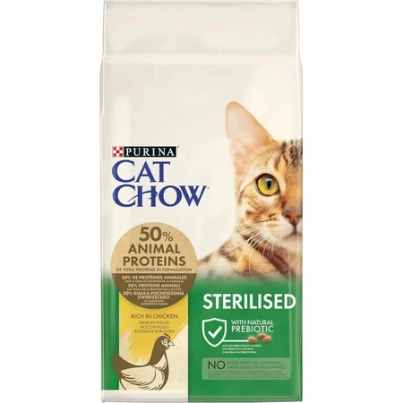 Purina cat chow gesteriliseerde kip - volledige voeding voor gecastreerde of gesteriliseerde volwassen katten 10 kg