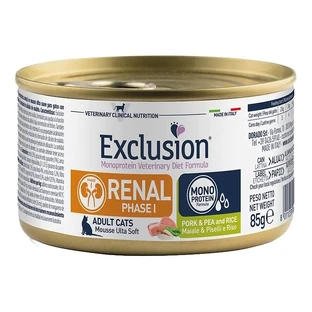 Uitsluiting Renal phase 1 varkensvlees en erwten - dieetvoeding voor volwassen katten met nierproblemen 85 g