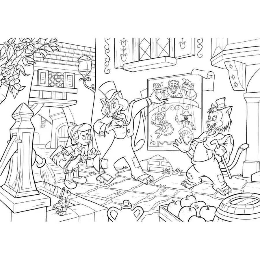 Lisciani Maxi-Puzzle doppelgesichtig 35 Teile Pinocchio 48182