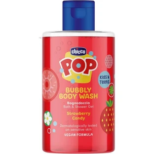 Chicco pop bubbly aardbei snoepje - baby shower gel 300 ml