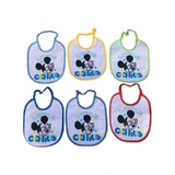 Disney 6 badstof slabbetjes - verschillende kleuren