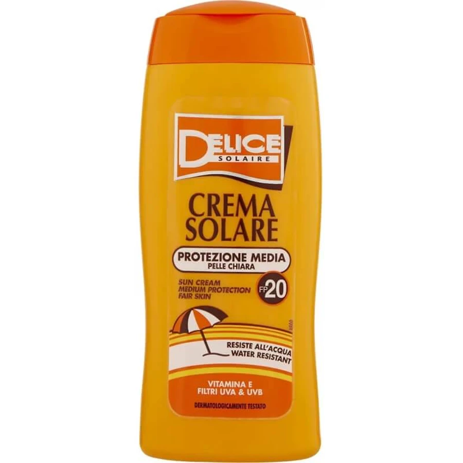 Delice Sunscreen mittlerer Schutz leichte Haut spf 20 250 ml