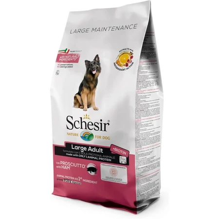Schesir Large maintenance large adult met ham - complete voeding voor grote volwassen honden 12 kg