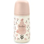 Suavinex birdies - baby bottle with silicone teat sx pro medium flow anticolic 3m+ pink 270 ml
