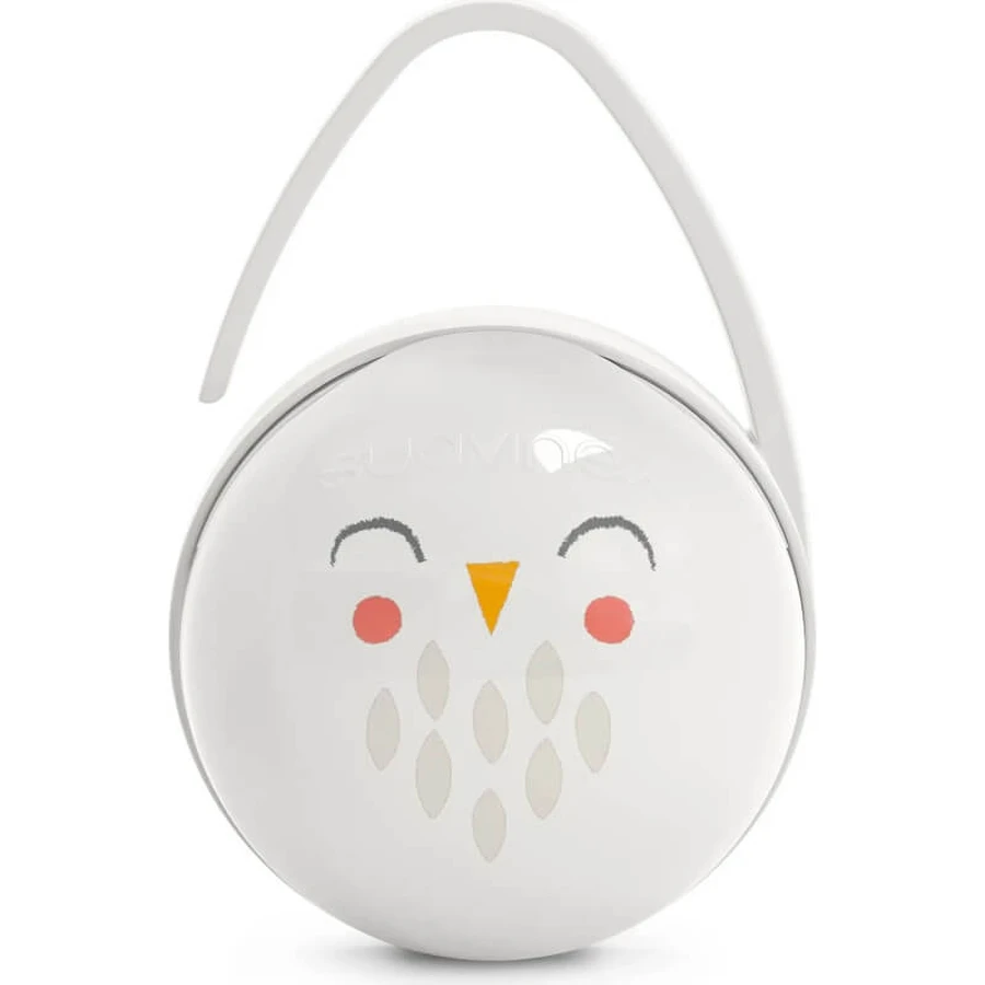Suavinex bonhomia - white owl pacifier holder
