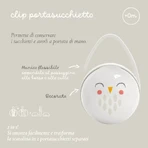 Suavinex bonhomia - white owl pacifier holder