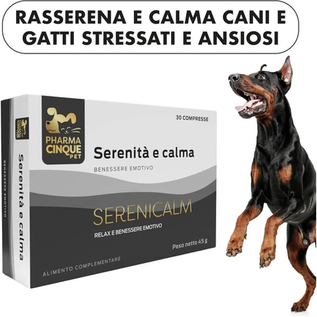 Pharma5pet Serenicalm sérénité et calme - aliment complémentaire pour chiens et chats 30 comprimés