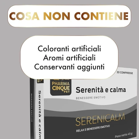 Pharma5pet Serenicalm sérénité et calme - aliment complémentaire pour chiens et chats 30 comprimés