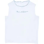 Andy &amp; helen Sky fortune blusa con letras bordadas en 100% seda