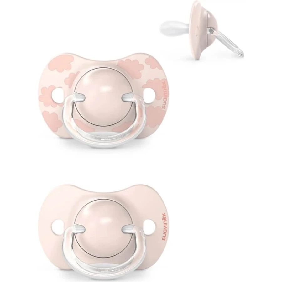 Suavinex dreams - 2 sucettes en silicone 0-6 mois - rose