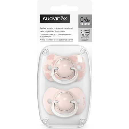 Suavinex dreams - 2 sucettes en silicone 0-6 mois - rose