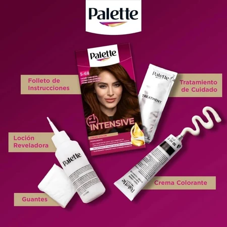 Palette Intensive creme color - permanent hair dye No. 5.68 light chocolate brown