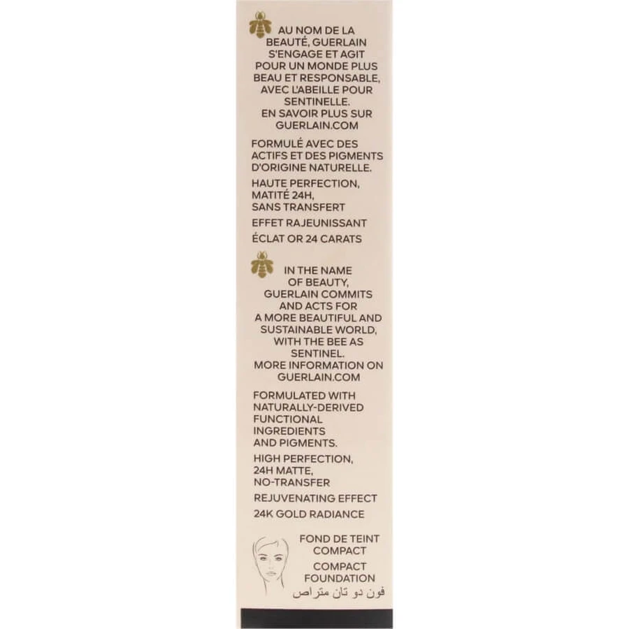Guerlain parure gold skin control - fondo de maquillaje compacto mate - nº 2n neutro