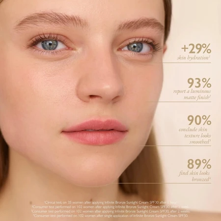 Lancaster Infinite bronze protection teintée crème solaire spf 30 - fond de teint crème lumineuse - clair/moyen