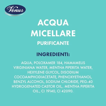 Venus zuiverend micellair water - make-up remover gezicht ogen en lippen 400 ml