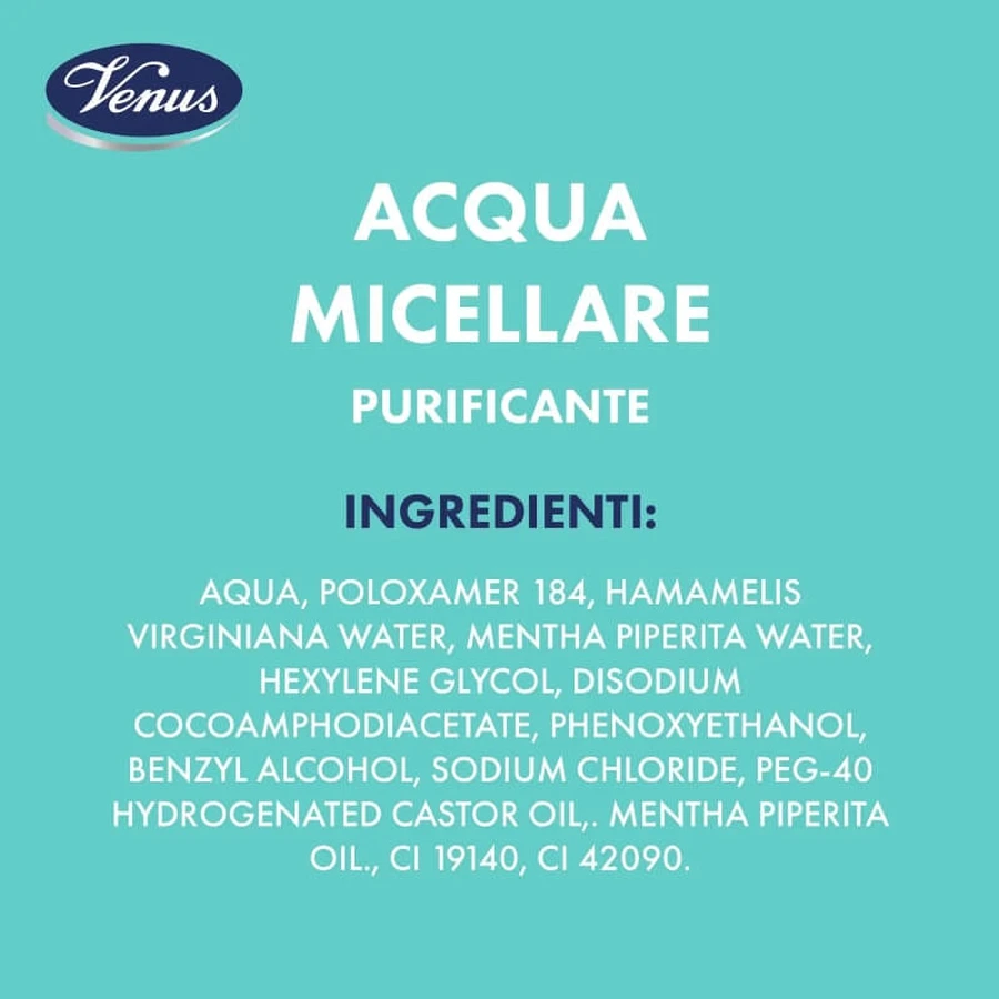 Venus zuiverend micellair water - make-up remover gezicht ogen en lippen 400 ml