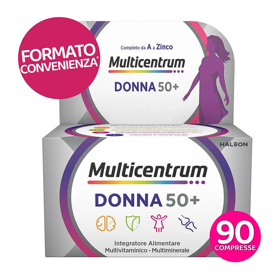 Multicentrum donna 50+ - suplemento de vitaminas y minerales 3 frascos de 30 comprimidos