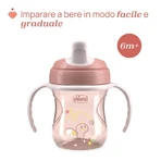 Chicco oefenbeker - druppeltuit met afneembare handvaten roze 6m+