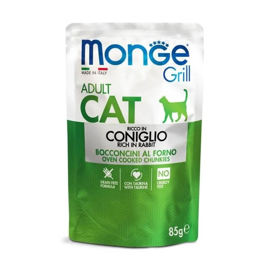 Monge Adult kattenbeten in gelei konijn - voeding voor volwassen katten 85 gr