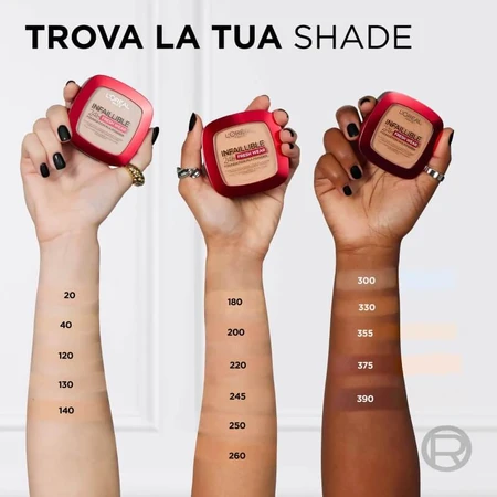 L'oreal paris Infaillible 24h fresh wear - powder foundation - no. 180 rose sand