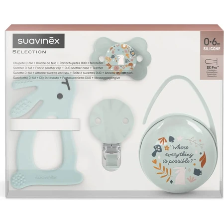 Suavinex wonderland - 4 element baby gift set - light blue