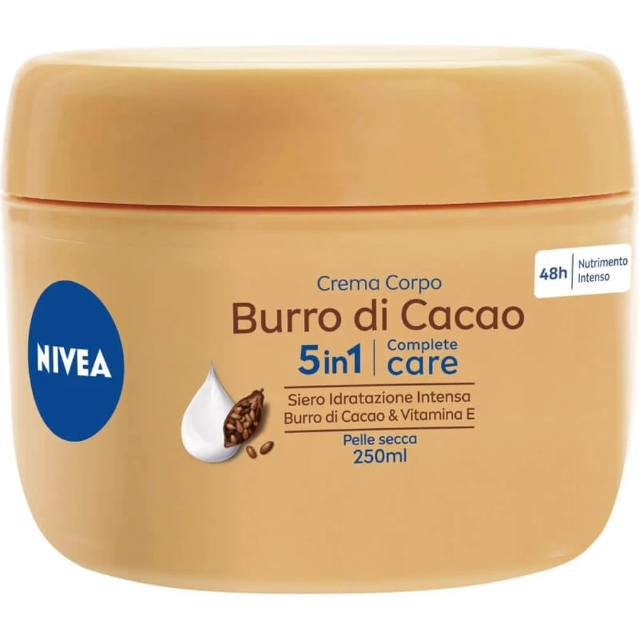 Nivea Kakaobutter 5in1 - Körpercreme für trockene Haut 250 ml
