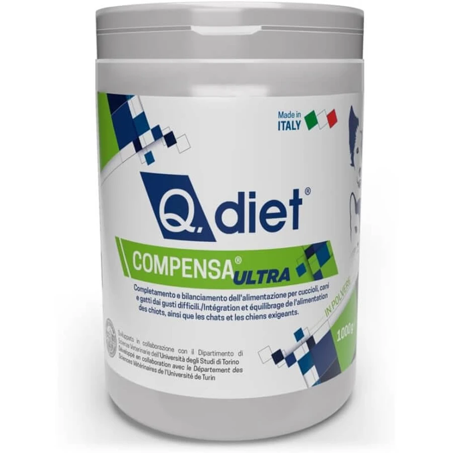 Q vet Q.diet compenseert ultra - aanvullende voeding voor honden en katten 1 kg