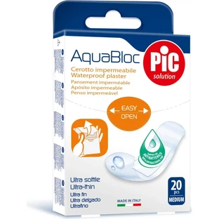 Pic aquabloc waterdichte pleisters - 20 medium pleisters 19 x 72 mm