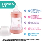 Chicco perfect 5 - anti-colische zuigfles met trage doorstroming 150 ml roze