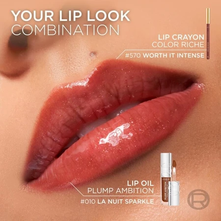 L'oreal paris Plump ambition hyaluron lip oil - volumizing lip oil no. 201 milky nu
