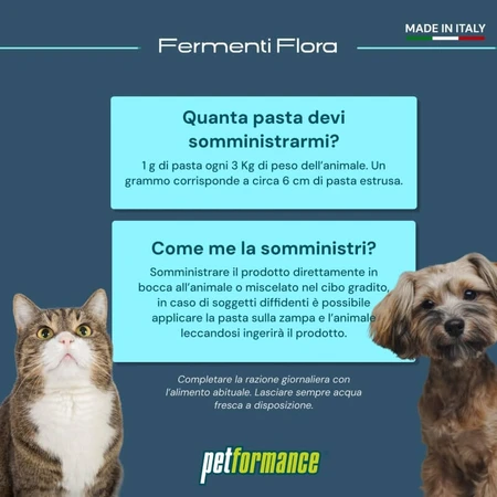 General&amp;pharma Fermenti flora - complementary feed for intestinal health of dogs and cats 50 gr