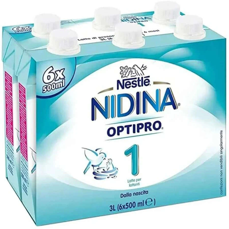 Nestle Nidina 1 optipro - milk for infants from birth 6 x 500 ml