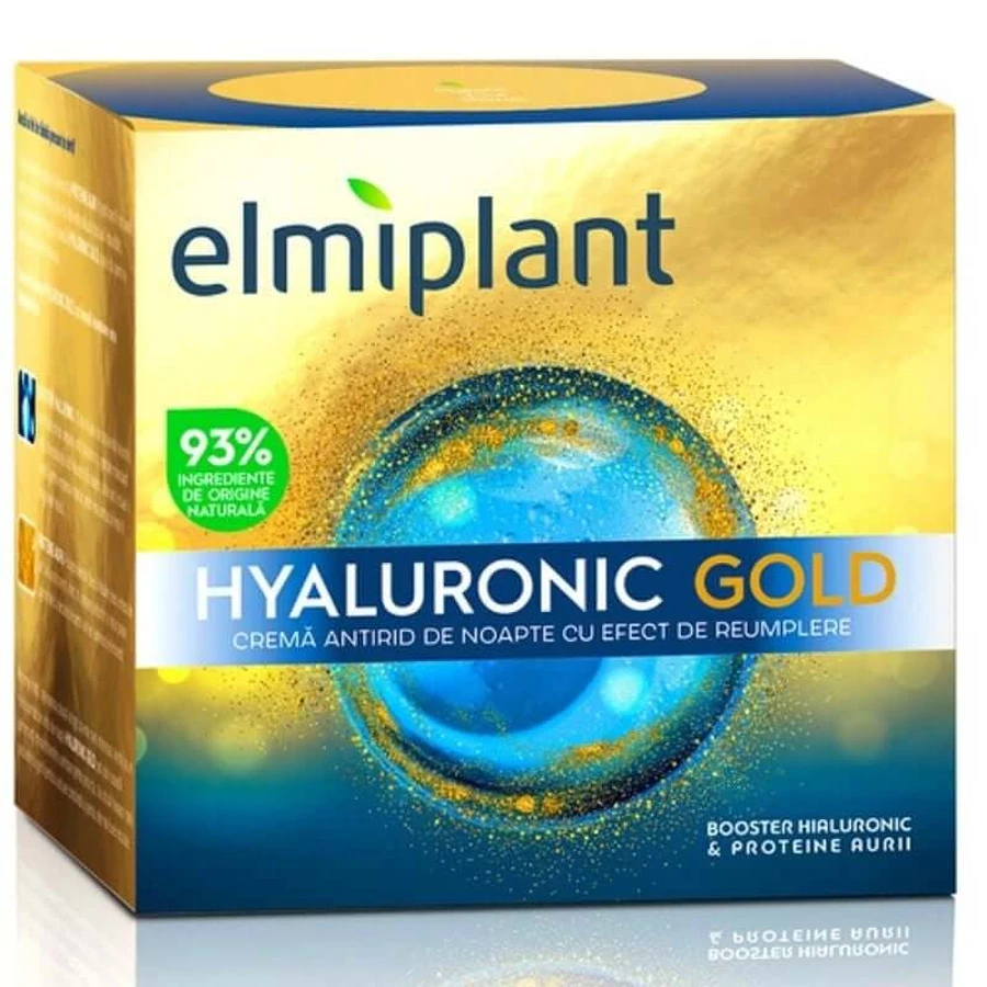 Elmiplant Hyaluronic Gold Anti-Falten Auffüllende Nachtcreme, 50 ml