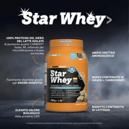 Star whey 750 gr galletas &amp; sabor crema - proteína en polvo