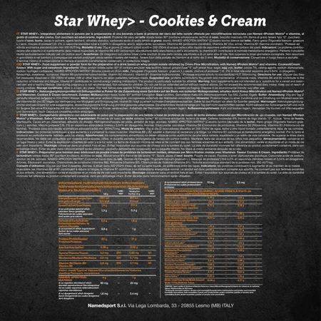 Star whey 750 gr galletas &amp; sabor crema - proteína en polvo