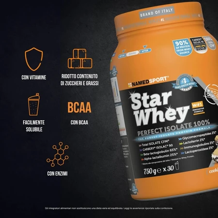 Star whey 750 gr galletas &amp; sabor crema - proteína en polvo