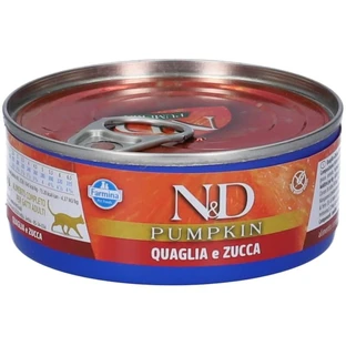 Farmina N&amp;d pompoen graanvrij kwartel en pompoen - complete voeding voor volwassen katten 70 g