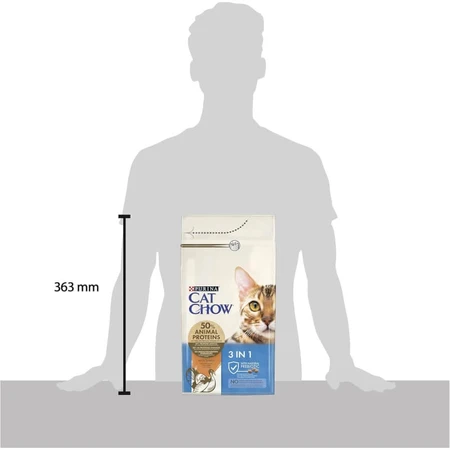 Purina cat chow 3 in 1 turkey - complete food for adult spayed cats 1.5 kg