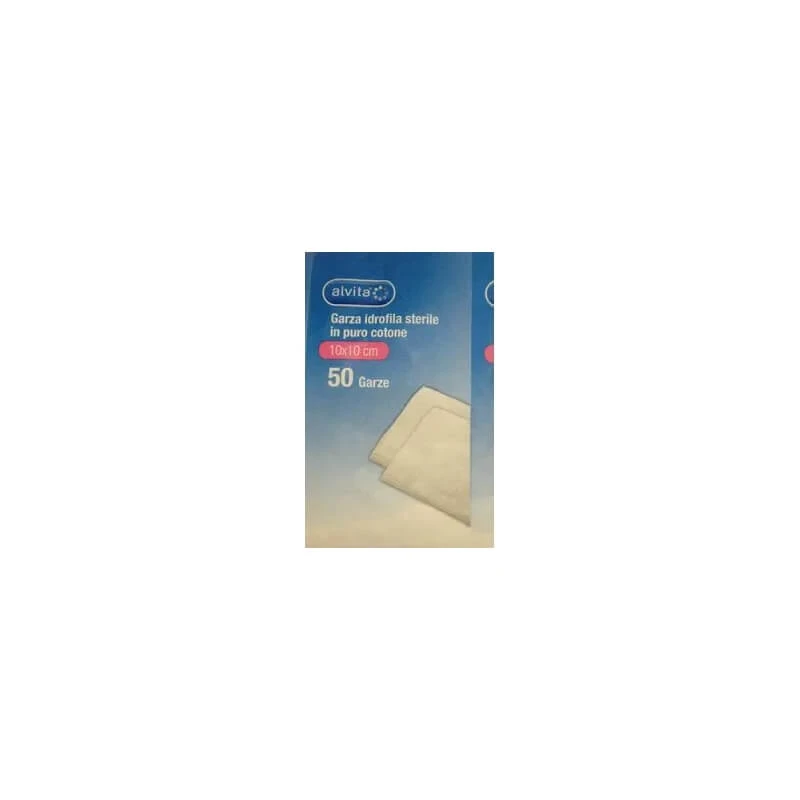 Alvita sterile pure cotton hydrophilic gauze - 50 gauze pads 10 x 10…