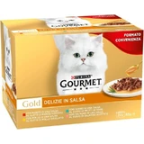 Purina gourmet gold delicias en salsa sabores surtidos - comida humeda para gatos 24x85 gr