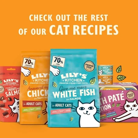 Lily's kitchen Senior kalkoen, witte vis en forel - droogvoer voor senior katten 800 gr.