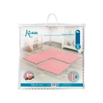 Kiokids Alfombra de juego - 4 módulos eva rosa y moqueta 60x60 cm