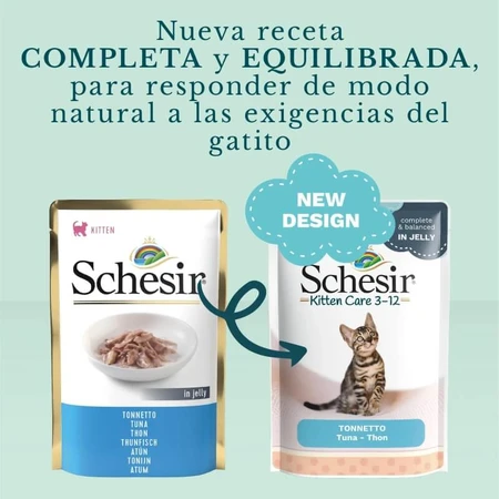 Schesir Kitten Thunfisch - Alleinfuttermittel für Kätzchen 85 gr