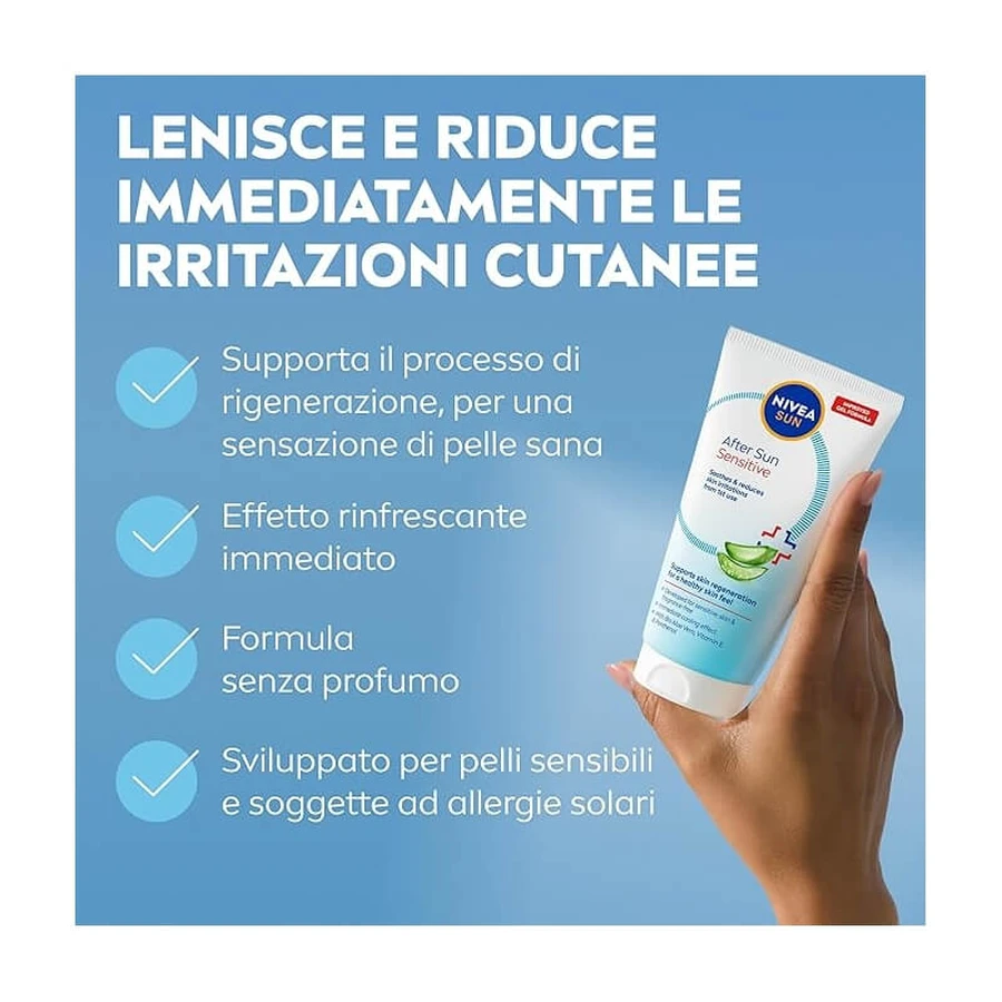 Nivea - soothing sensitive after-sun cream for sensitive and reddened skin 150 ml