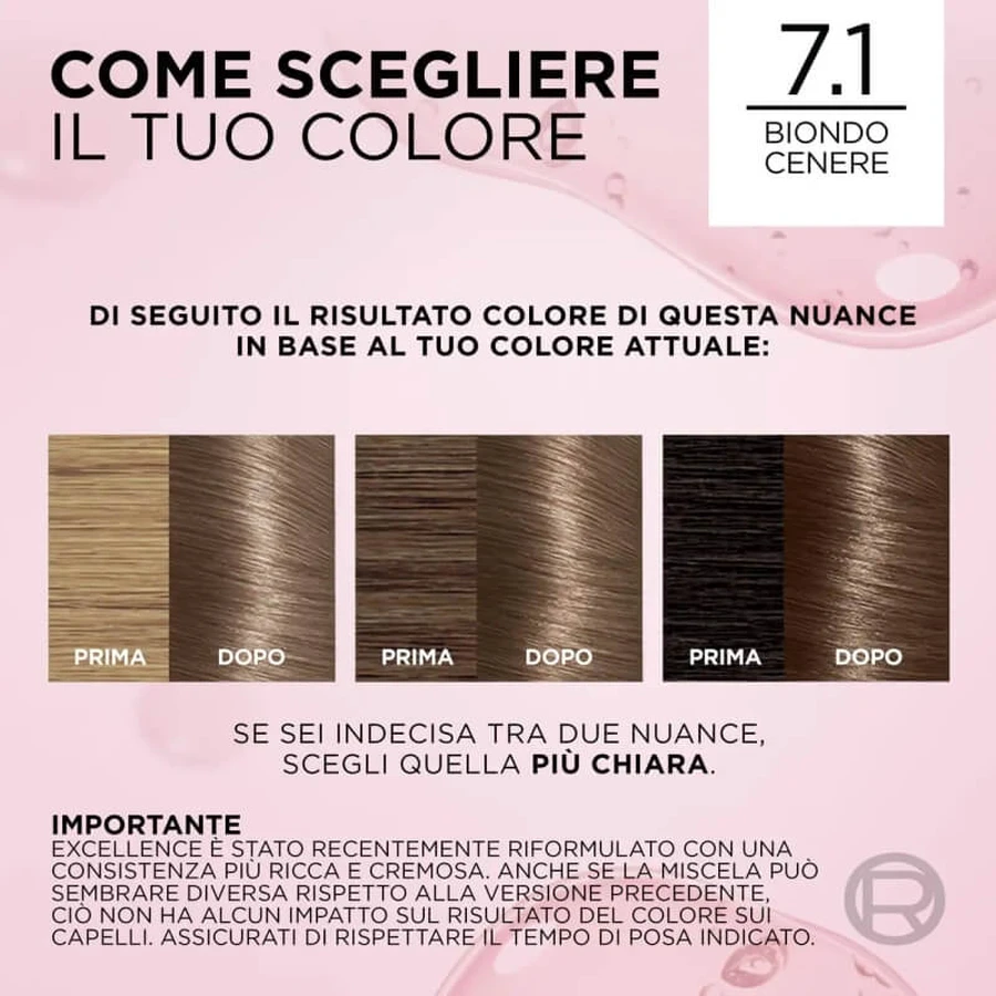 L'oreal paris Excellence creme - triple tratamiento coloración no. 7/1 rubio ceniza